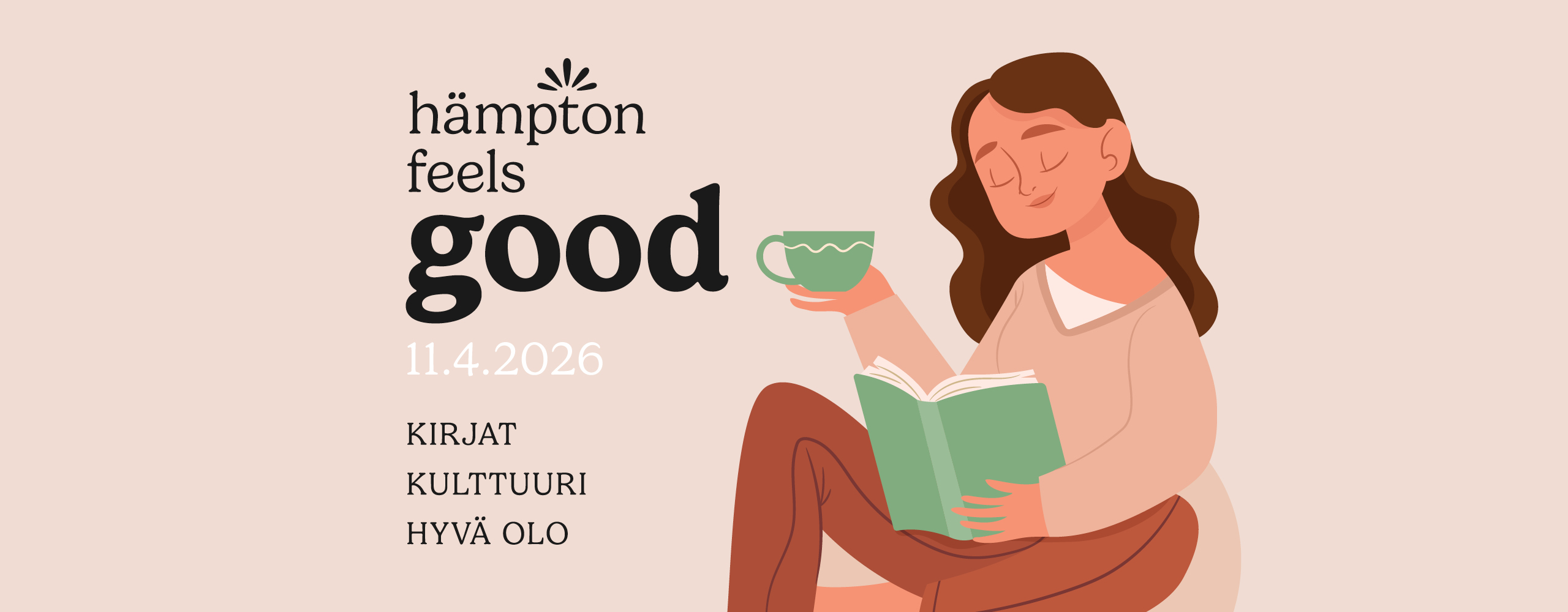 Hämpton Feels Good – Hyvinvoinnin ja hyvän mielen kirjallisuustapahtuma la 11.4.2026