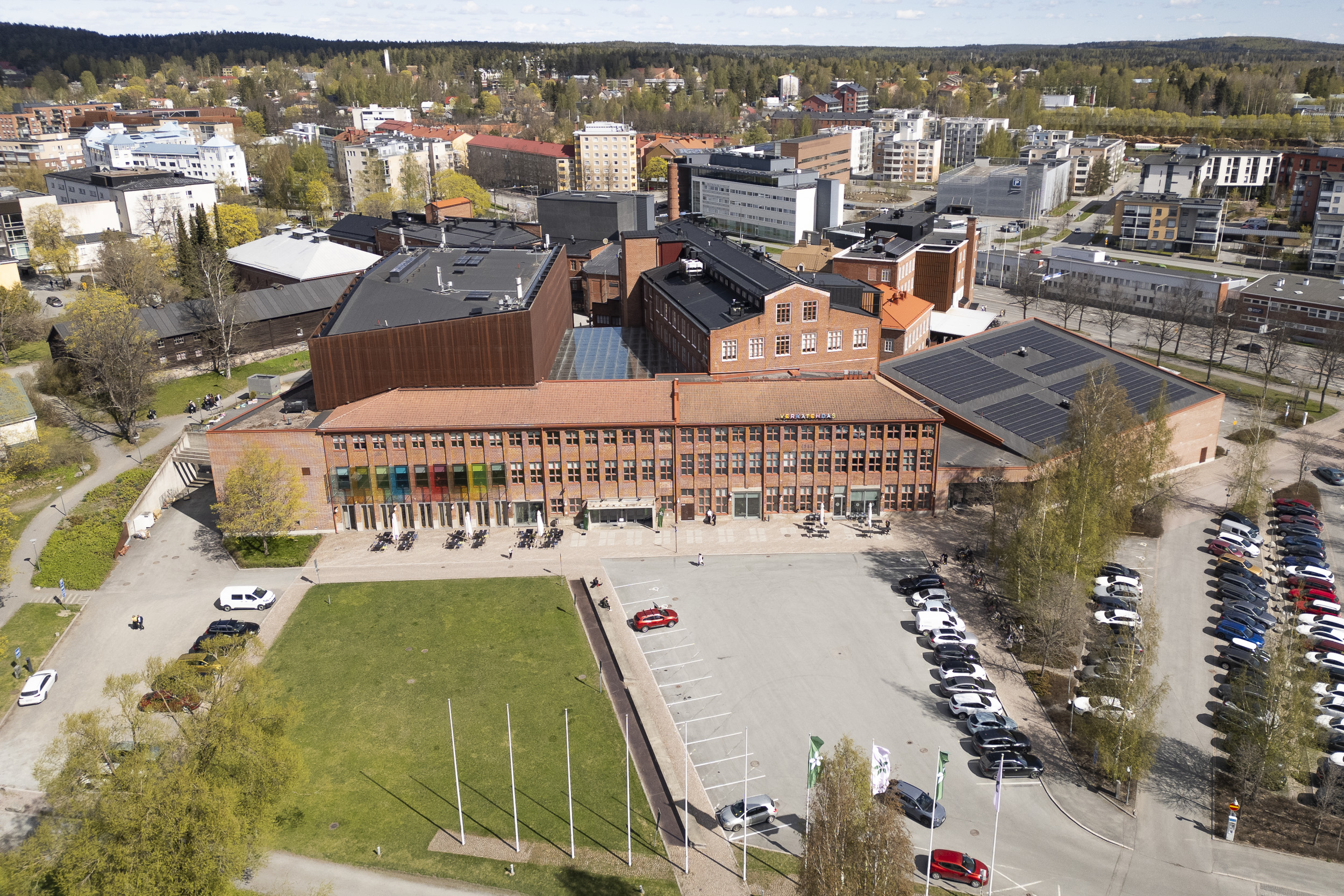 Verkatehtaan kulttuurikorttelin ilmakuva