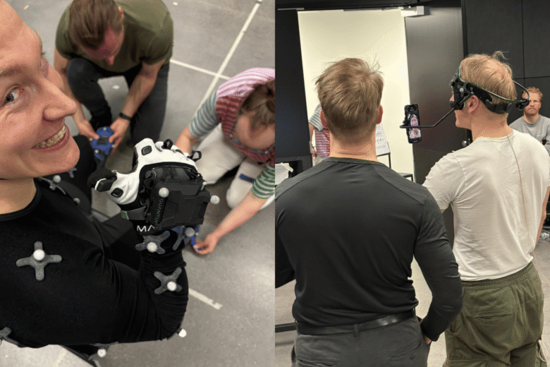 Tom of Finland -musikaalin tanssijoiden Mikko Matikan ja Aleksi Seppäsen sekä näyttelijä Jonas Saaren liikkeet tallennettiin sensoripukujen avulla.
